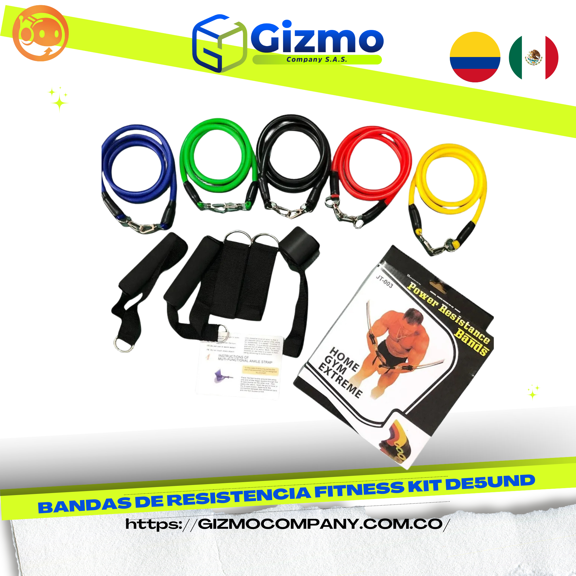 Bandas De Resistencia Fitness Kit De5und